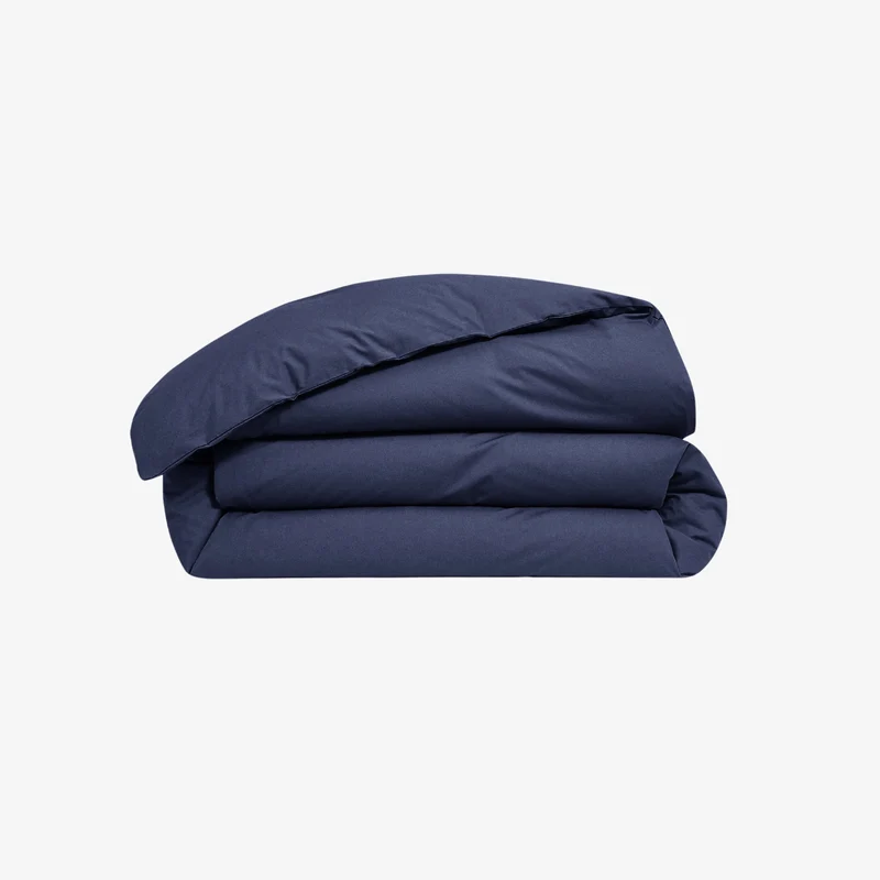 Housse de couette percale de coton 80 fils marine