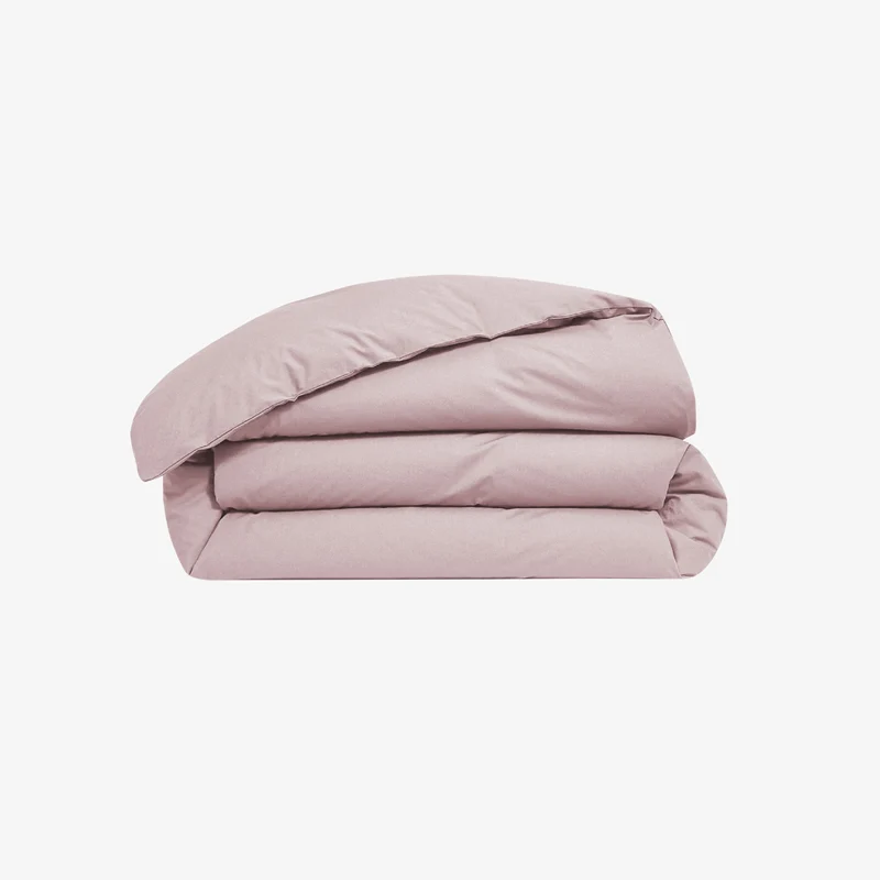 Housse de couette percale de coton 80 fils violet ice
