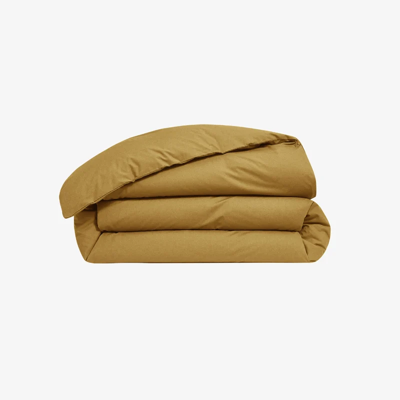 Housse de couette percale de coton 80 fils bronze
