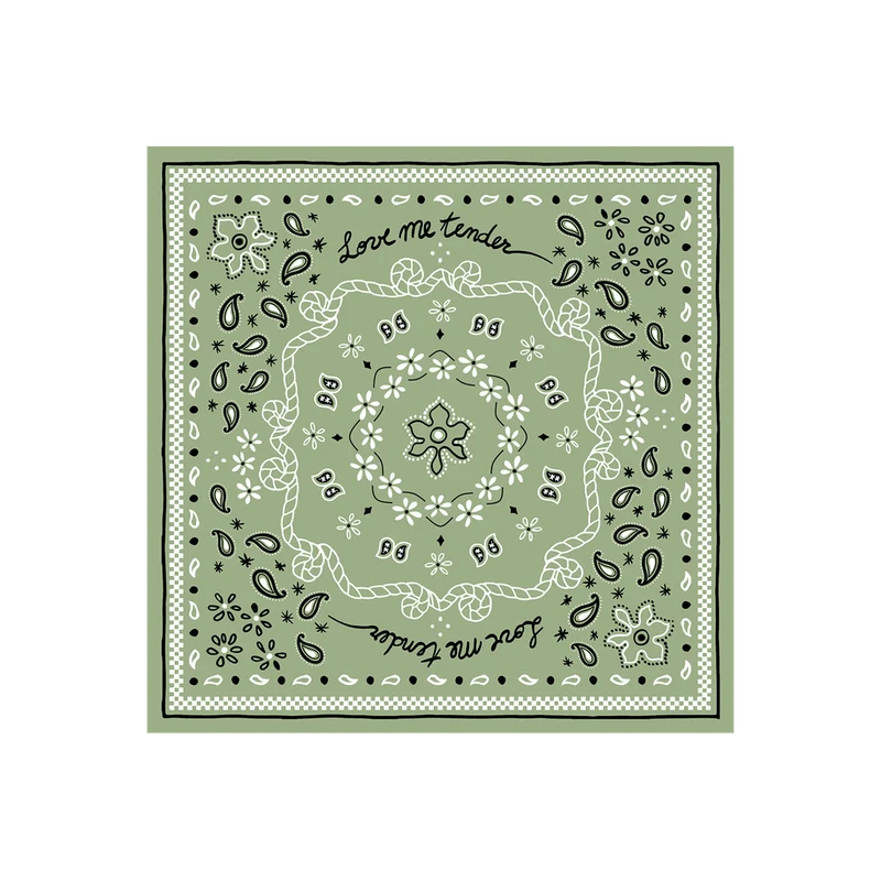 SERVIETTES PAPIER BANDANA - MATCHA
