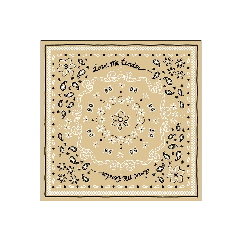 SERVIETTES PAPIER BANDANA - BEIGE