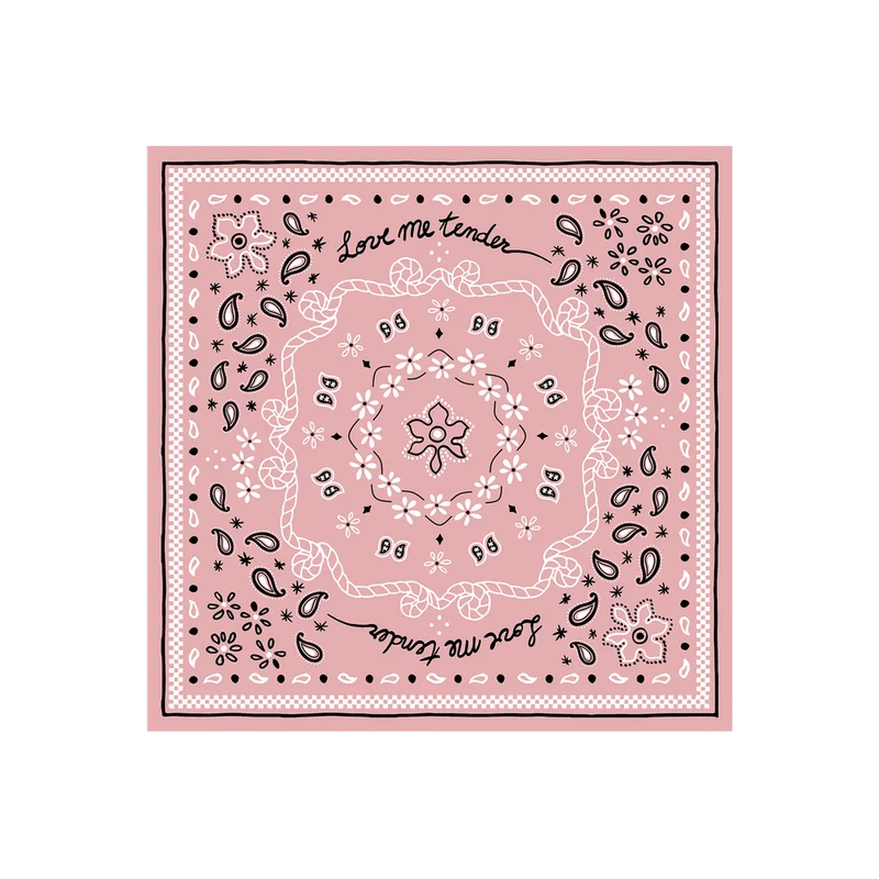 SERVIETTES PAPIER BANDANA - ROSE BONBON