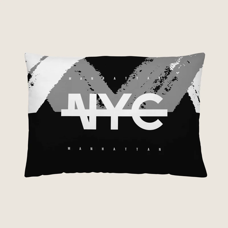FUNDA DE COJÍN ESTAMPADO NYC 100% ALGODÓN