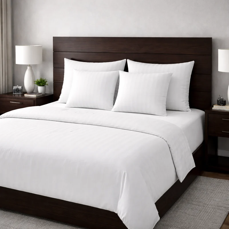 Housse de couette Bandes Satinées 200 TC - Gamme Confort Hôtel