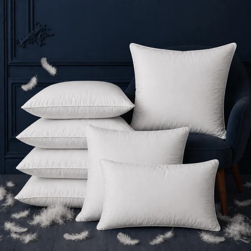 Lot de 6 oreillers plume soutien moelleux – Collection Duchesse