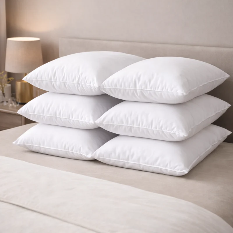 Lot de 6 oreillers microfibre - Gamme Confort soutien intermédiaire
