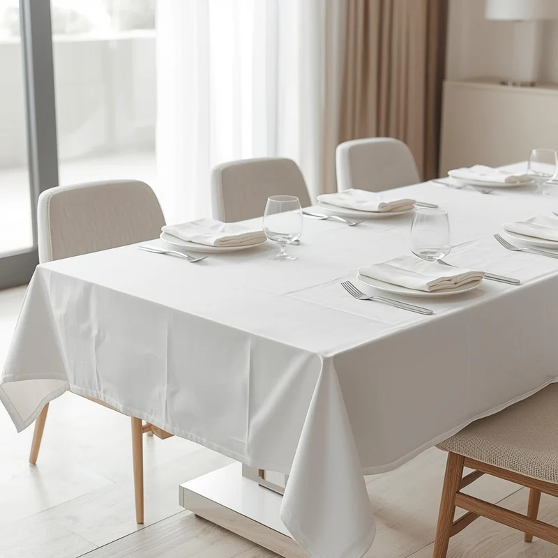 Nappe Blanche Rectangulaire Antitache