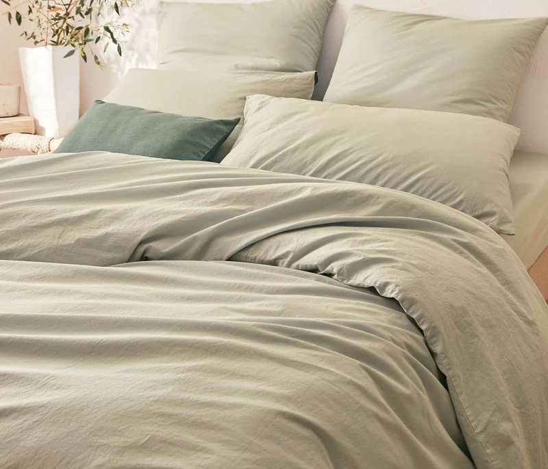 Housse de couette en coton lavé