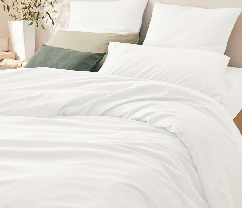 Housse de couette en coton lavé