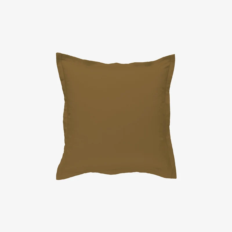 Taie d'oreiller satin 120 fils bronze