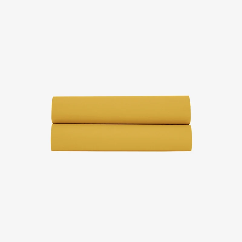 Drap plat satin 120 fils safran