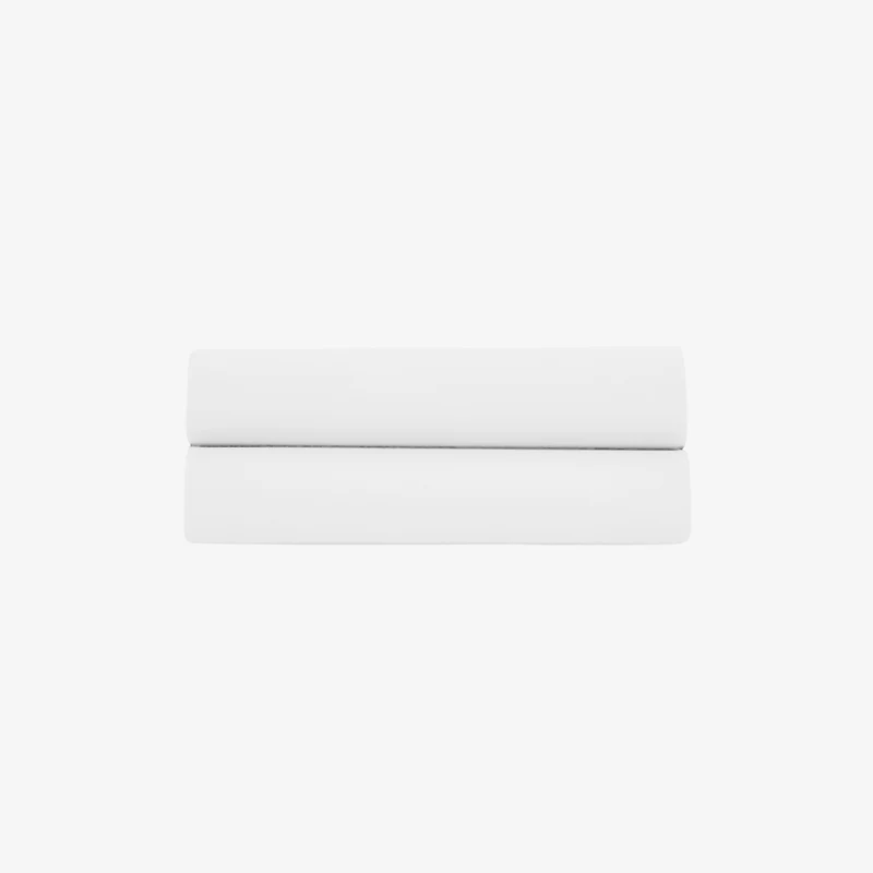 Drap plat satin 120 fils blanc