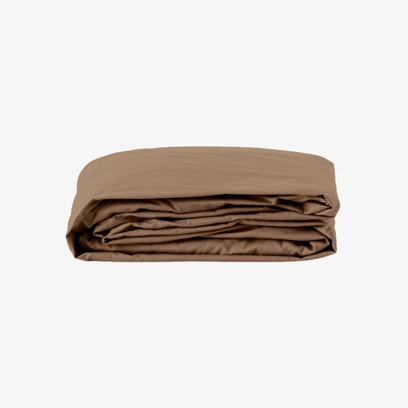 Drap housse percale 80 fils bonnet 40 taupe