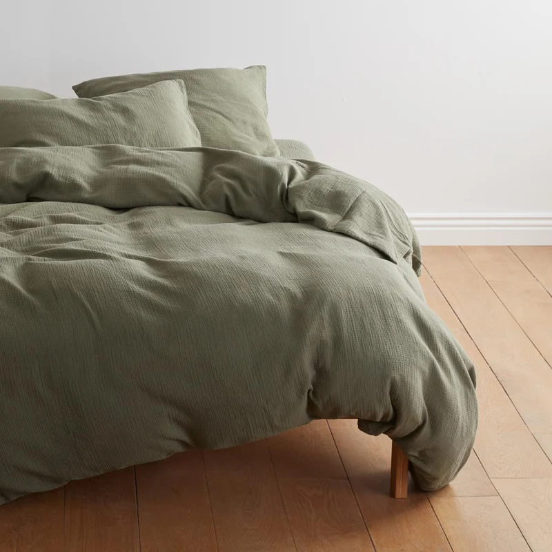 Housse de couette en gaze de coton 185g/m² • Vert Forêt