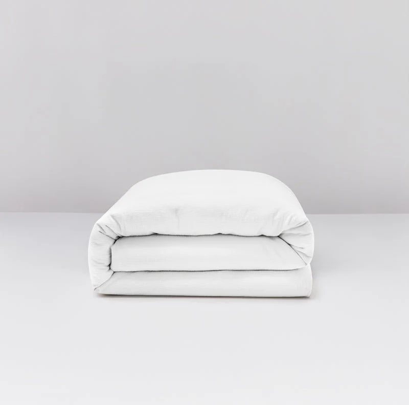 Housse de couette en gaze de coton 185g/m² • Blanc