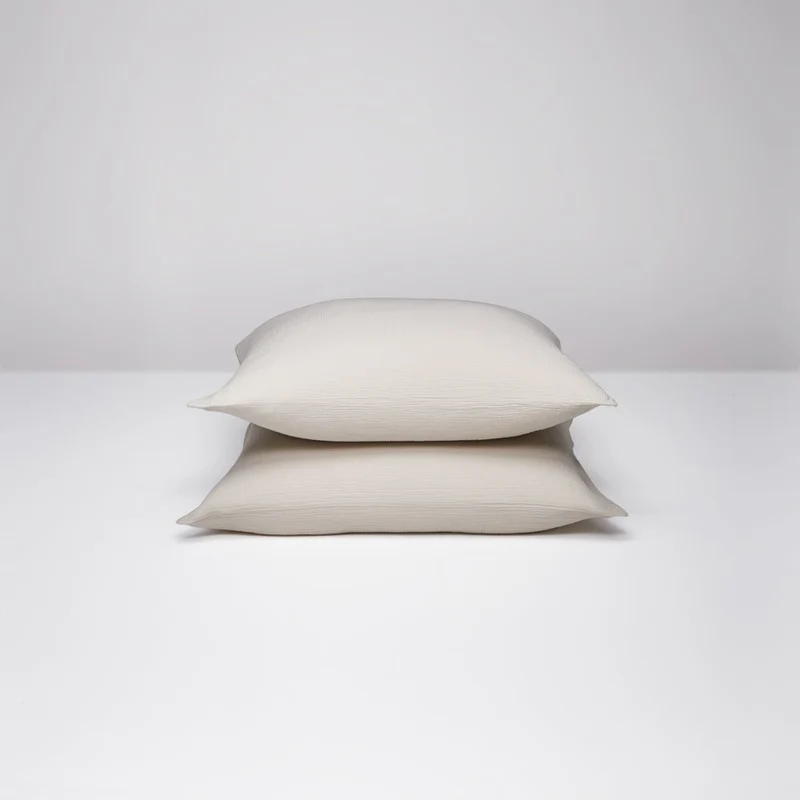2 taies d'oreiller en gaze de coton 185g/m² • Beige Sable