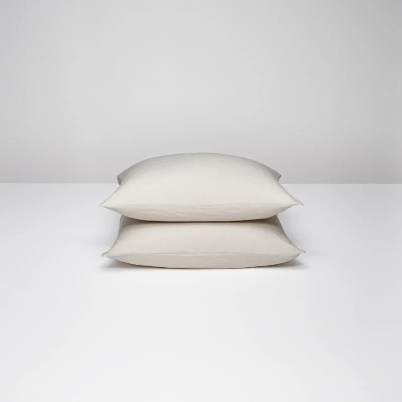2 taies d'oreiller en lin lavé 190g/m² • Beige Sable