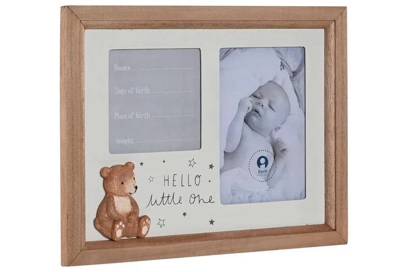 CADRE PHOTO - Mdf, verre / beige 28 x 1.5 x 22 cm