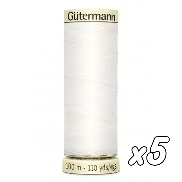 Fil à coudre Gütermann Creativ n°100 100m ou 200m x5