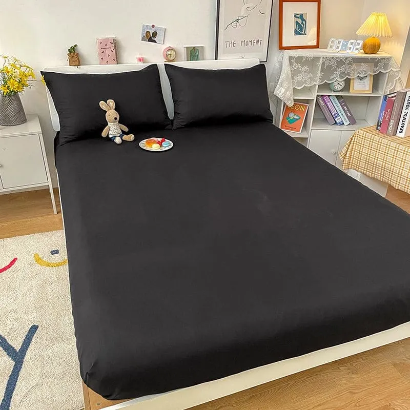 Noir - Draps housse de qualité supérieur