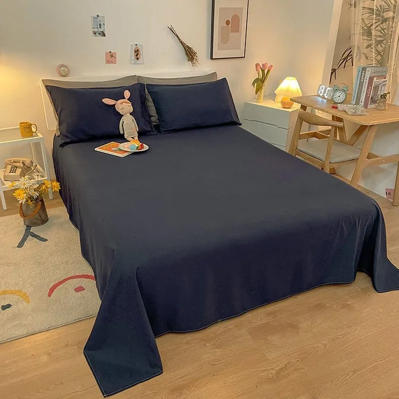 Bleu marine - Draps housse de qualité supérieur