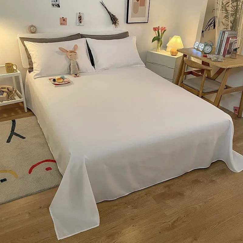 Blanc - Draps housse de qualité supérieur