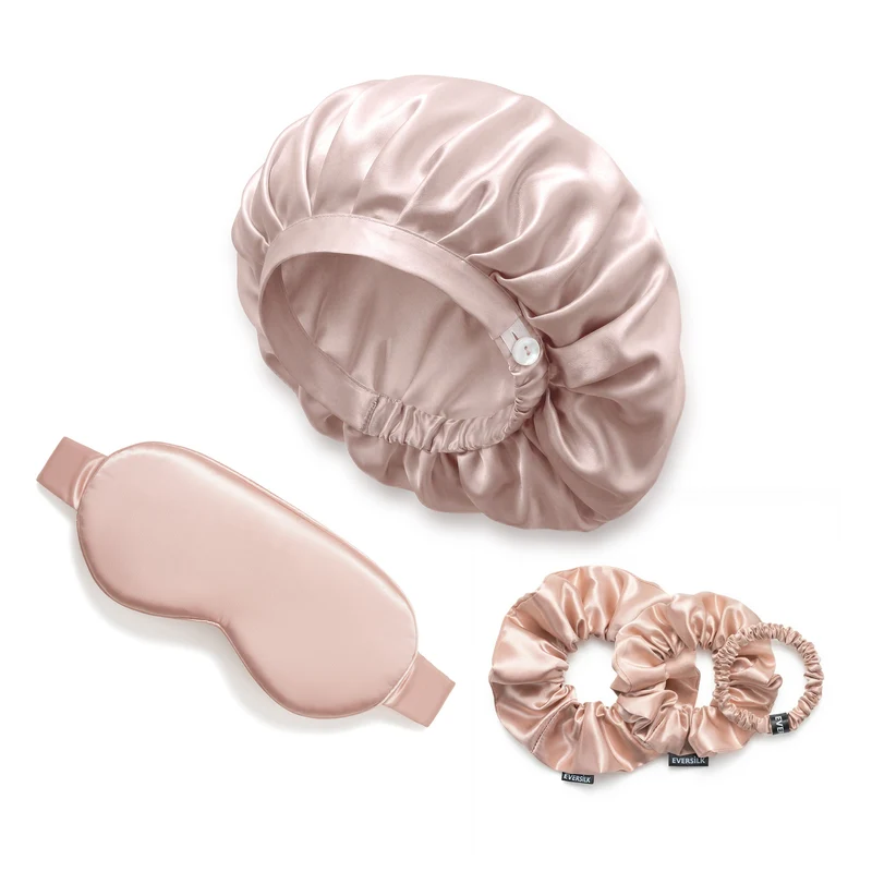Trio Masque, Bonnet & Chouchou – Rose
