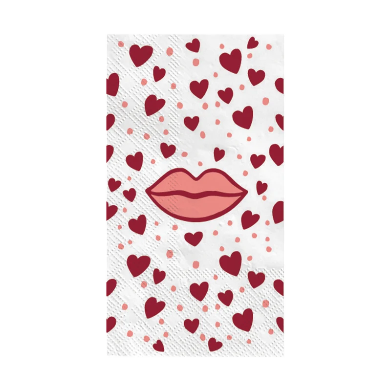 SERVIETTE PAPIER - KISS ROUGE