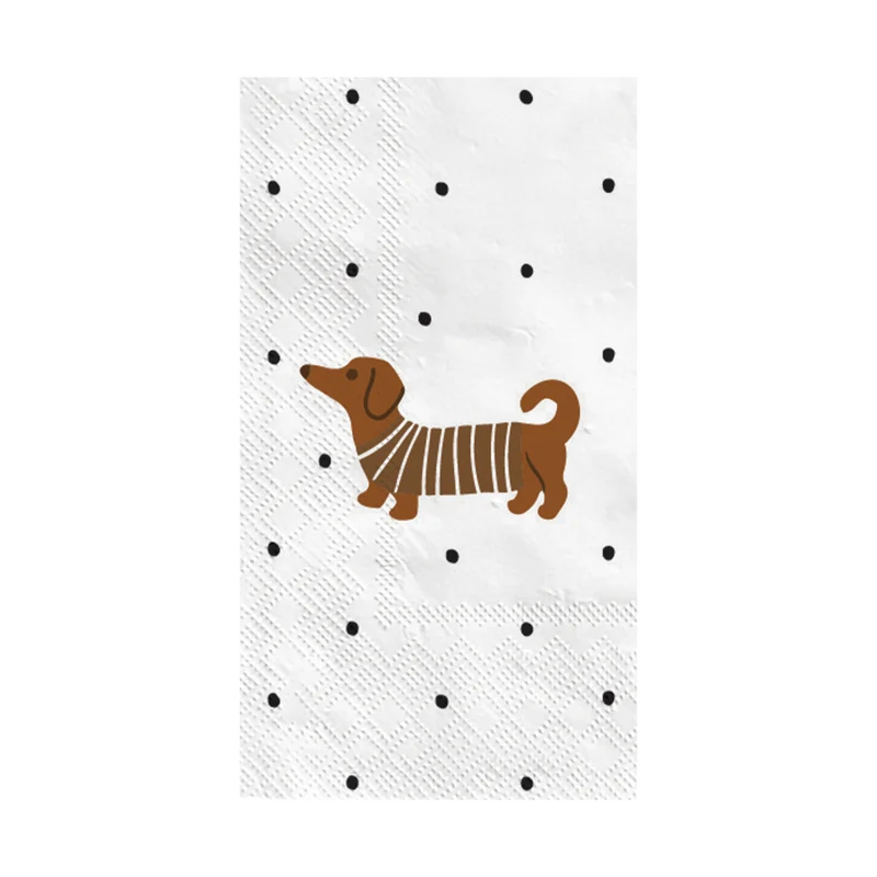SERVIETTE PAPIER - TECKEL RAYURE