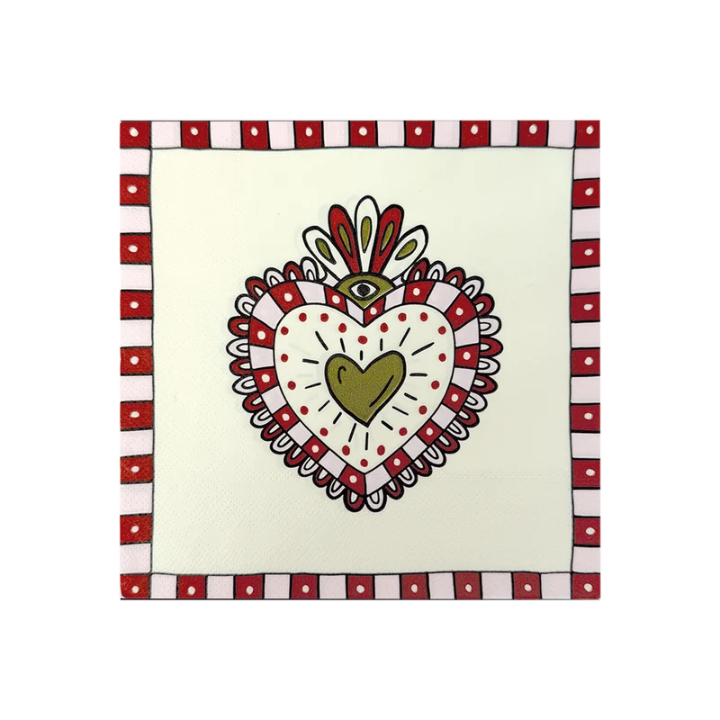 SERVIETTE PAPIER - EX-VOTO ROSE