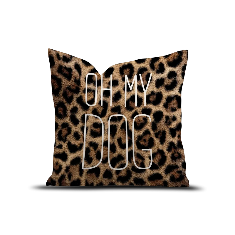 COUSSIN VELOURS OH MY DOG LEOPARD - 45x45CM