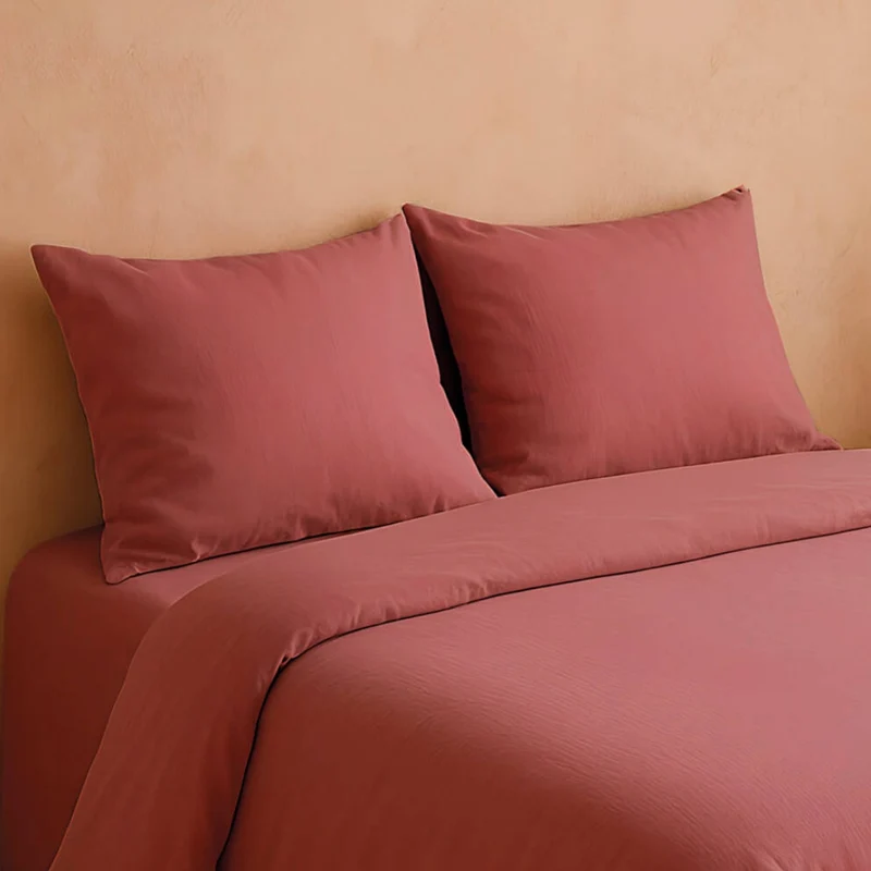 FUNDA DE ALMOHADA SOLAPA 100% ALGODÓN FUCSIA 695