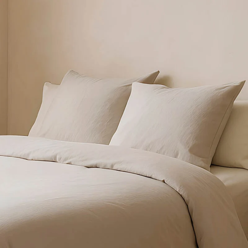 FUNDA DE ALMOHADA SOLAPA 100% ALGODÓN FTR6 BEIG