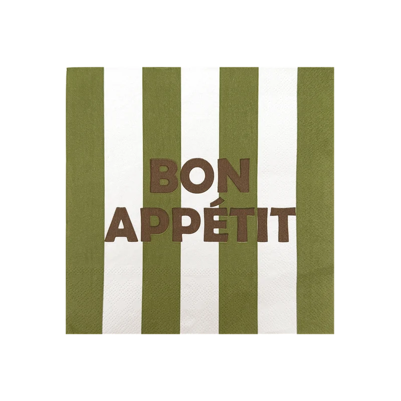 SERVIETTE PAPIER - BON APPETIT KAKI