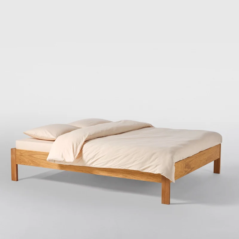 Housse de couette en percale de coton lavé 300 fils • Jaune Mimosa