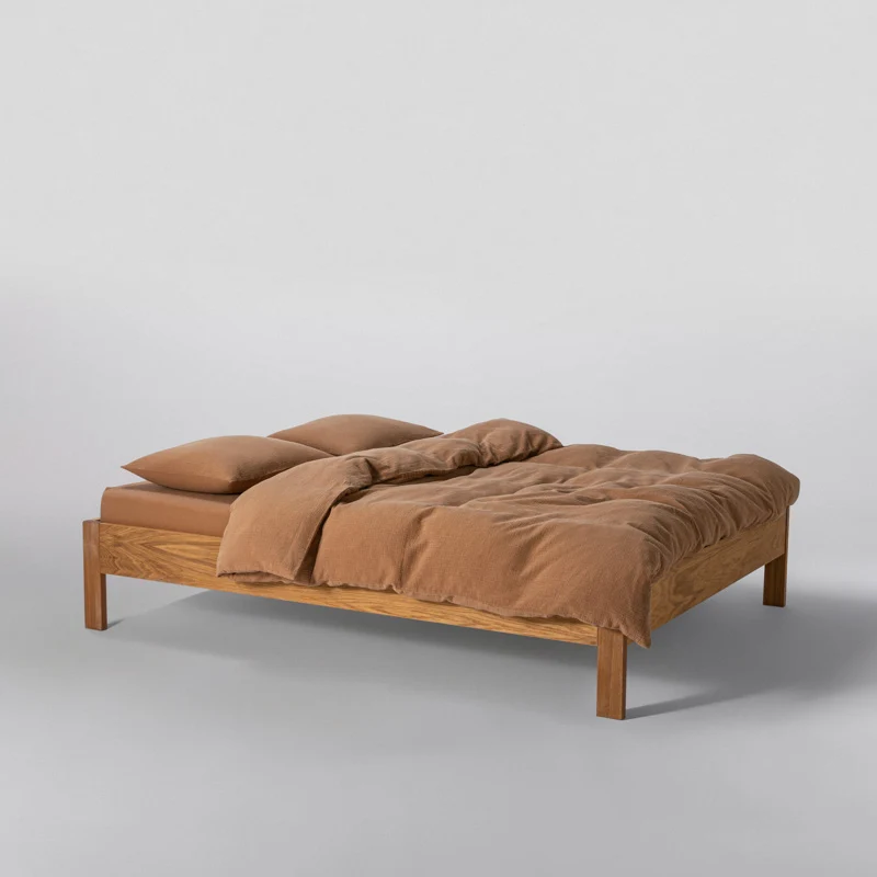 Parure de lit en gaze de coton 185g/m² • Noisettes