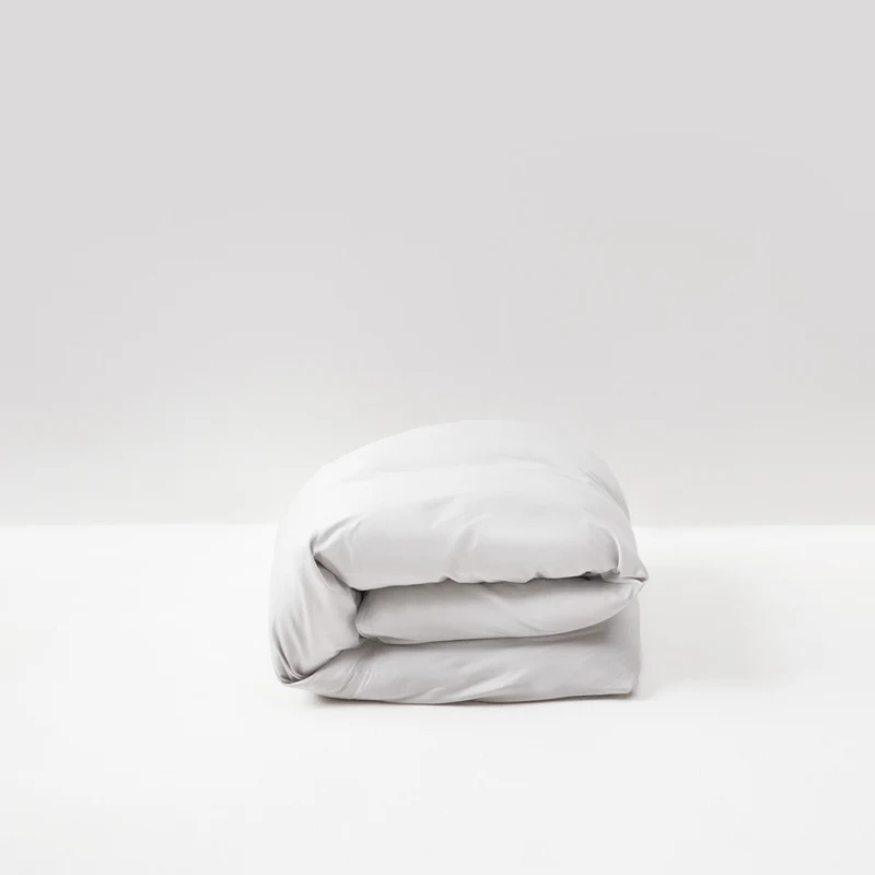 Housse de couette en satin coton égyptien 300 fils • Gris Galet