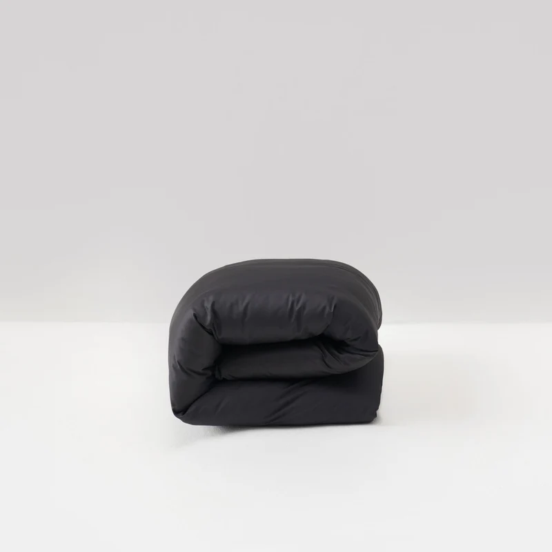 Housse de couette en satin coton égyptien 300 fils • Gris Graphite