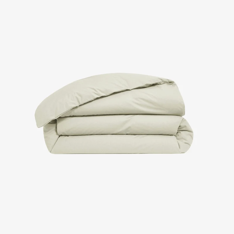 Housse de Couette Satin de Coton 120 fils ivoire