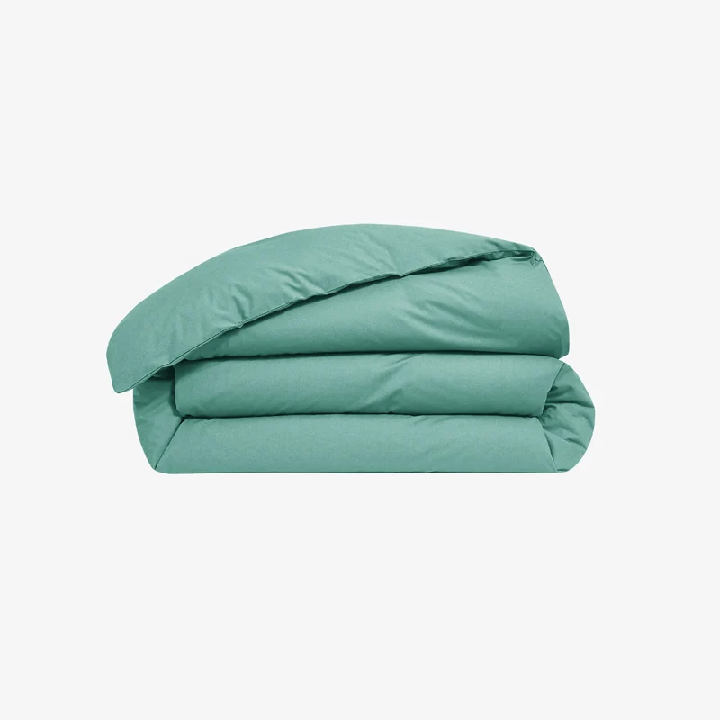 Housse de couette percale de coton 80 fils celadon