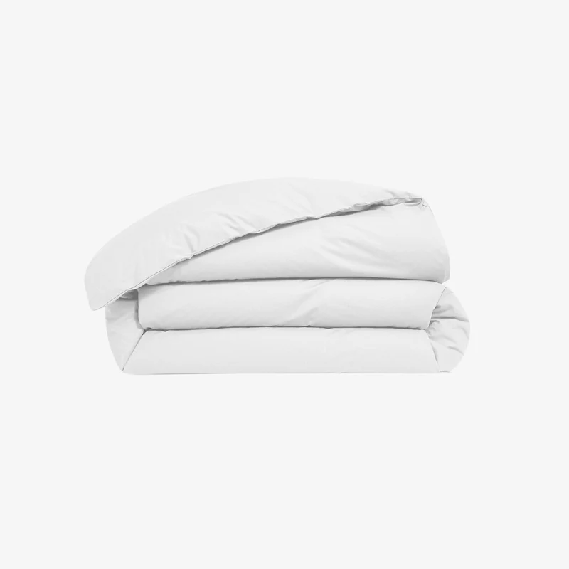 Housse de couette percale de coton 80 fils blanc