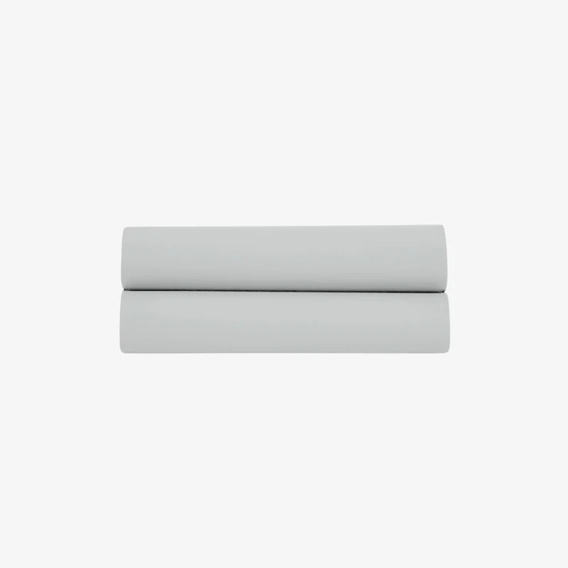 Drap Plat Percale de Coton 80 fils gris perle