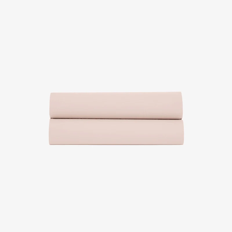 Drap Plat Percale de Coton 80 fils rose poudré
