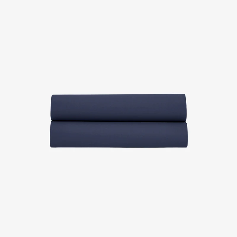 Drap Plat Percale de Coton 80 fils marine