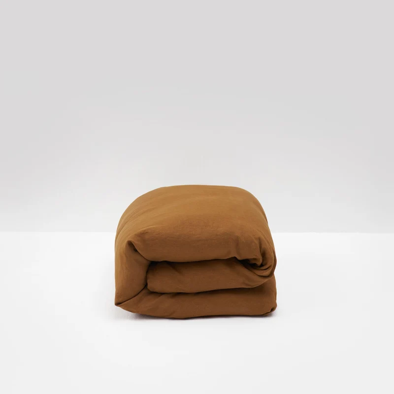 Housse de couette en lin lavé 190g/m² • Moka