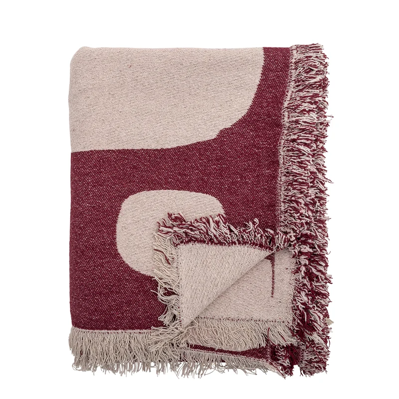 PLAID OLICA COTON RECYCLE - ROUGE