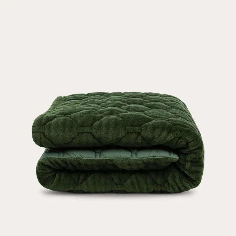 Wasbaar All Season Dekbed | Teddy Plush | Dark Green
