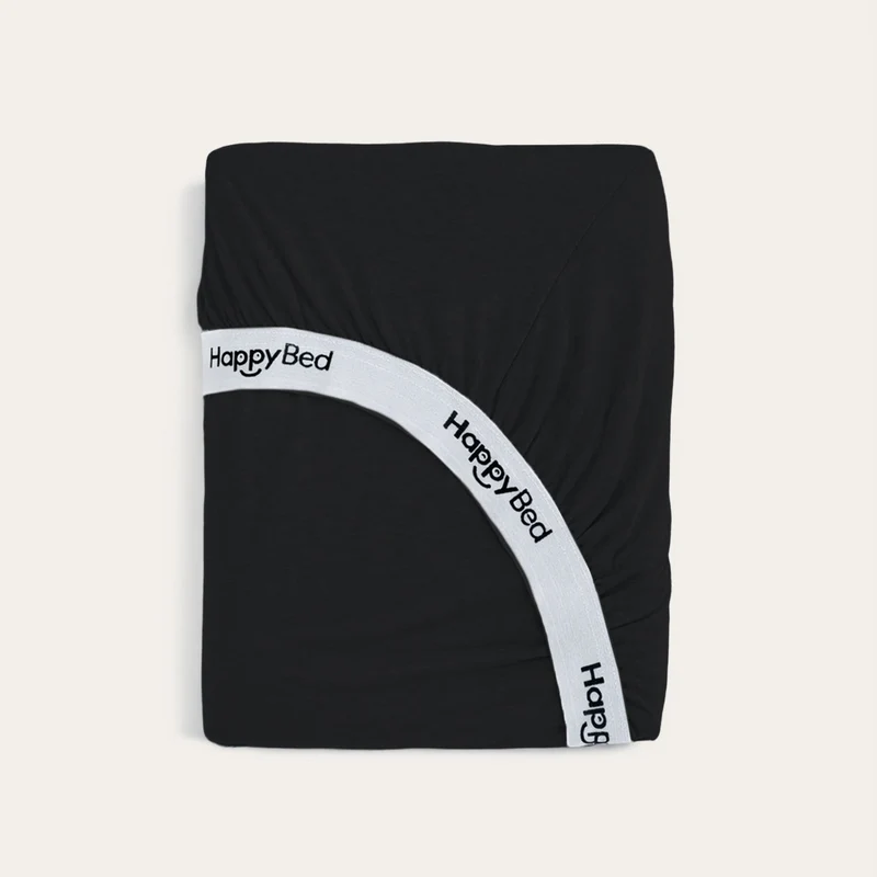 HappyBed Hoeslaken | Katoen | Jersey Black