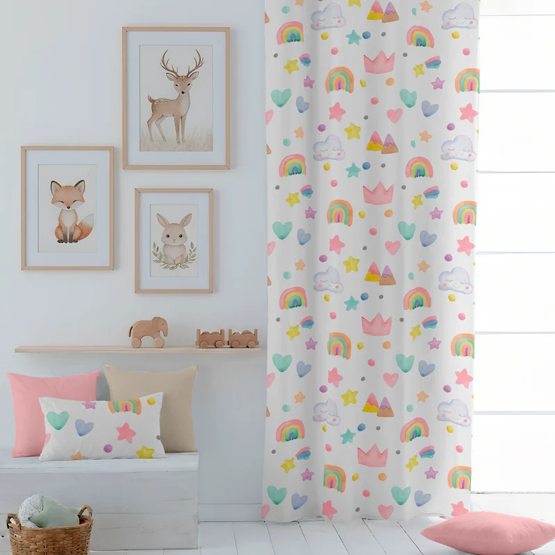 CORTINA INFANTIL CONFETTI 100% ALGODÓN