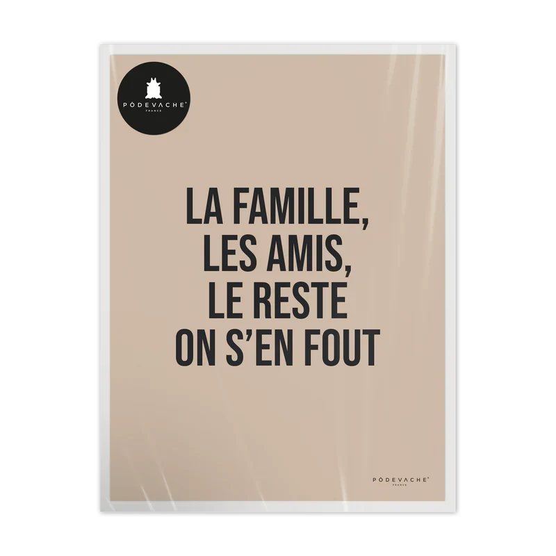 AFFICHE 30x40CM - FAMILLE, AMIS
